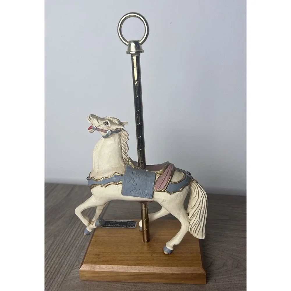 VINTAGE RARE PJ's Carousel Horse Wood Carved Figurine 